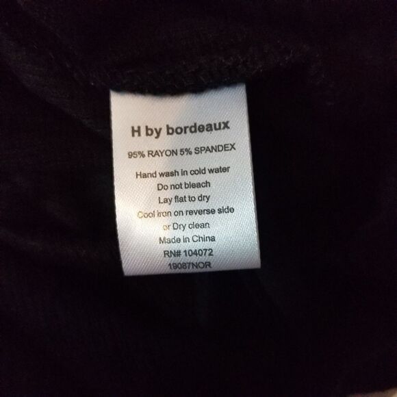 H by Bordeaux Black Asymmetrical Back Blouse Sz XS - Picture 5 of 6